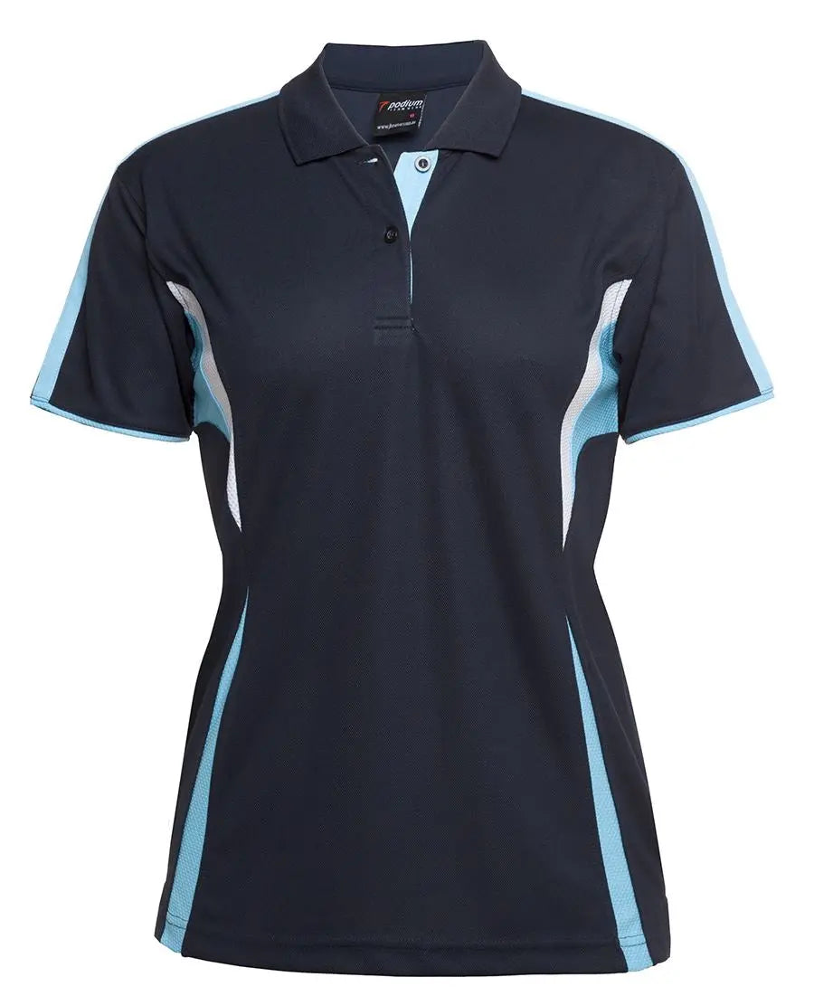 JB'S Women’s Cool Polo 7COP1 - Simply Scrubs Australia Navy-Lt-Blue-White-24
